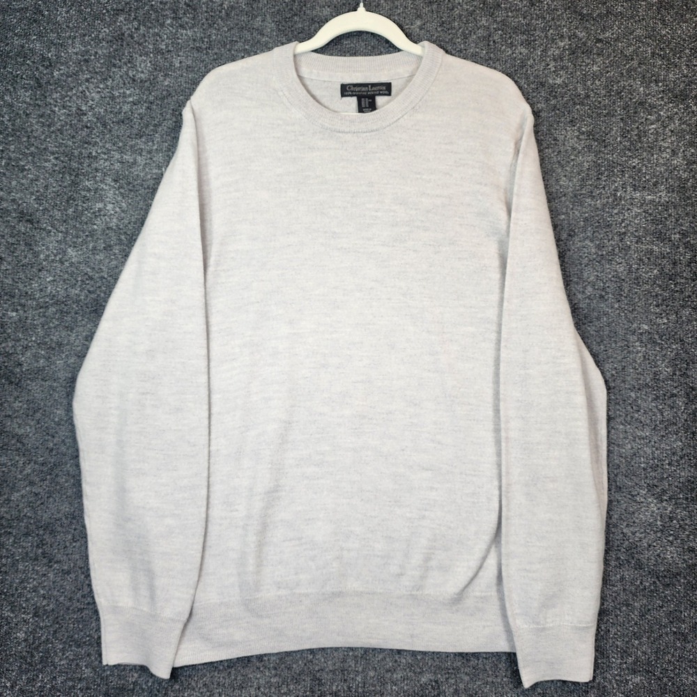 Christian Lacroix Mens 100% Merino Wool Quiet Luxury Minimalist Sweater XL NWT